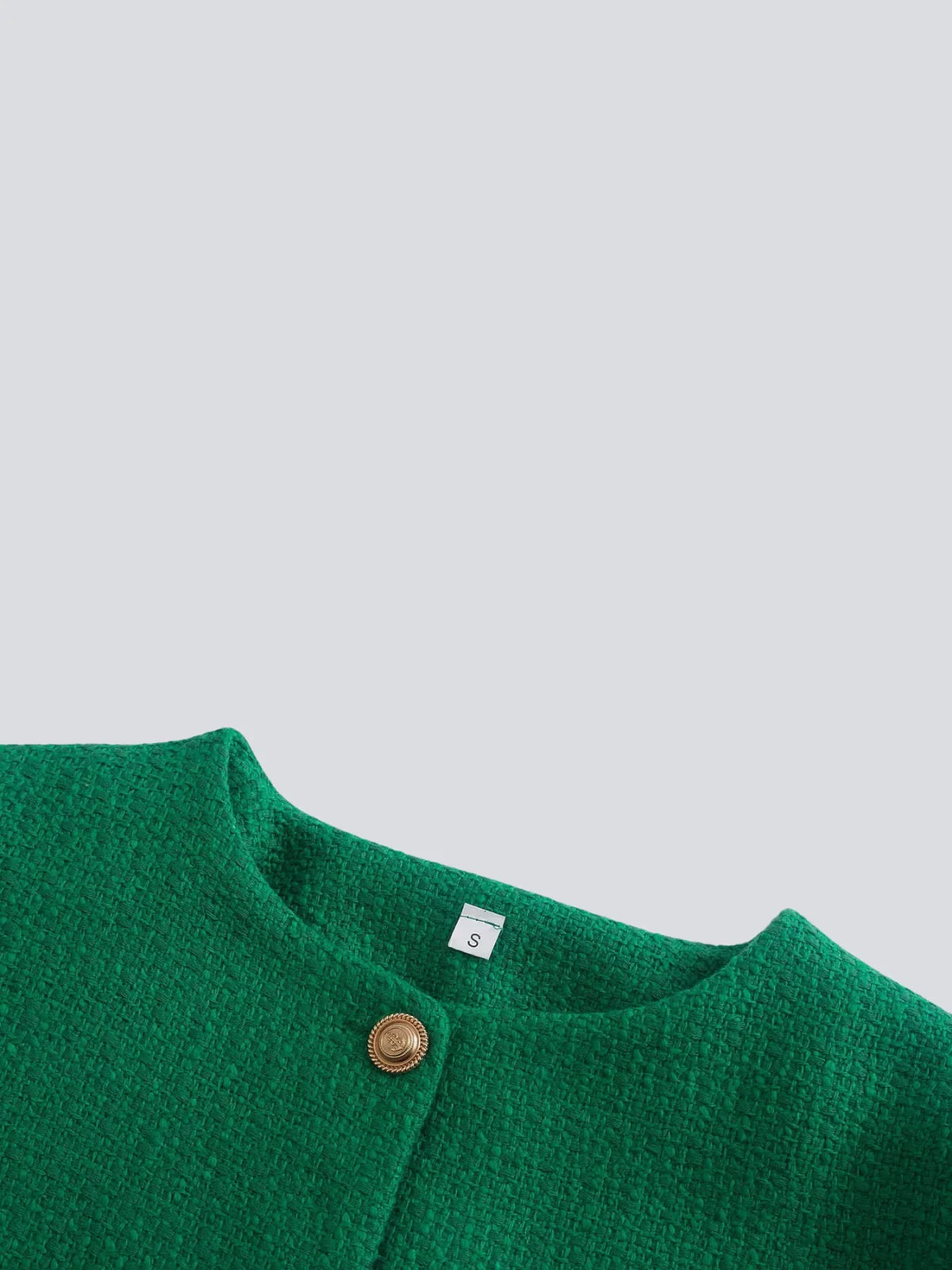 Classic Style Elegant Green Cardigan - LA FEMME WANDERER