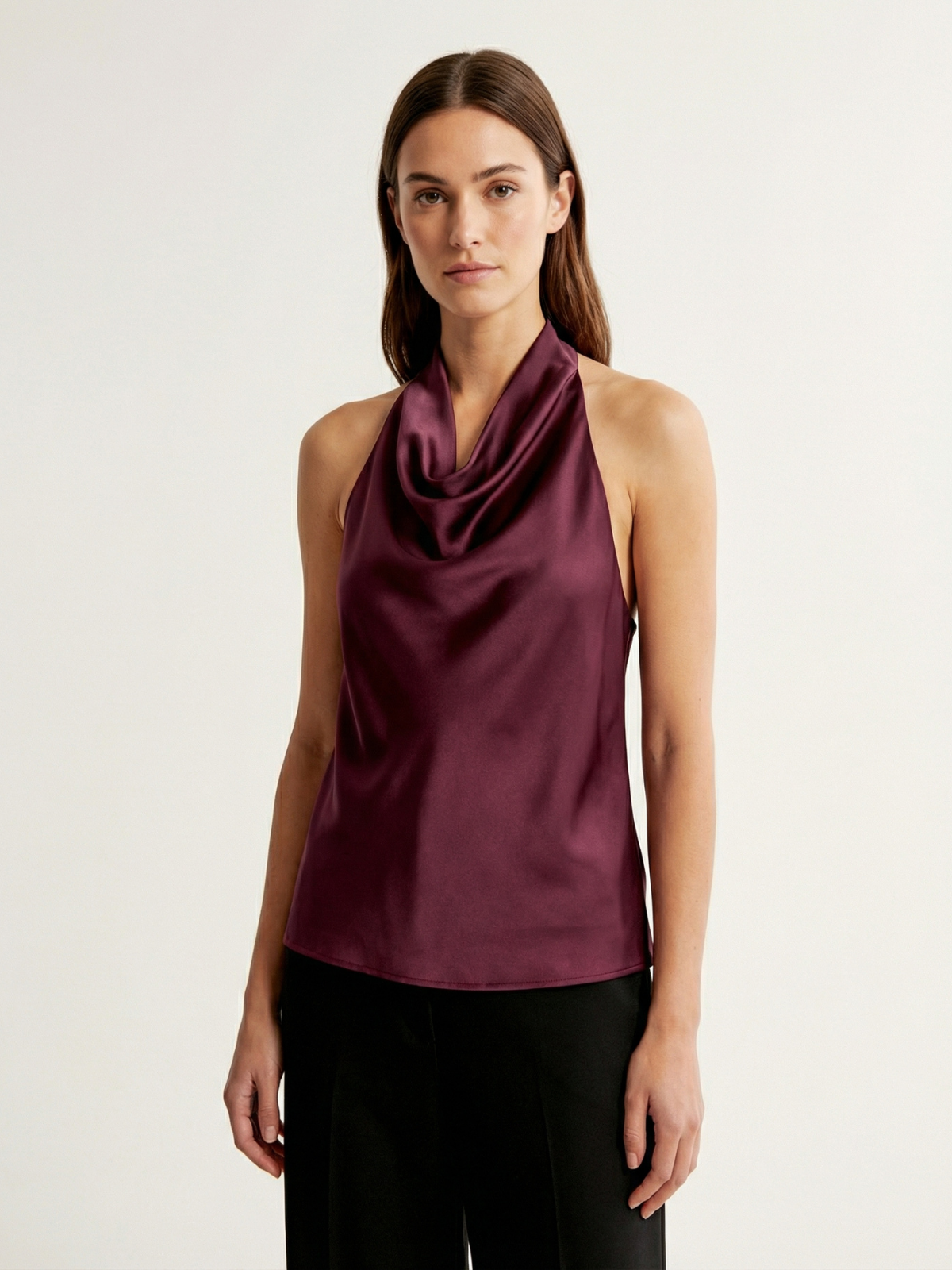 Backless Satin Halter Camisole