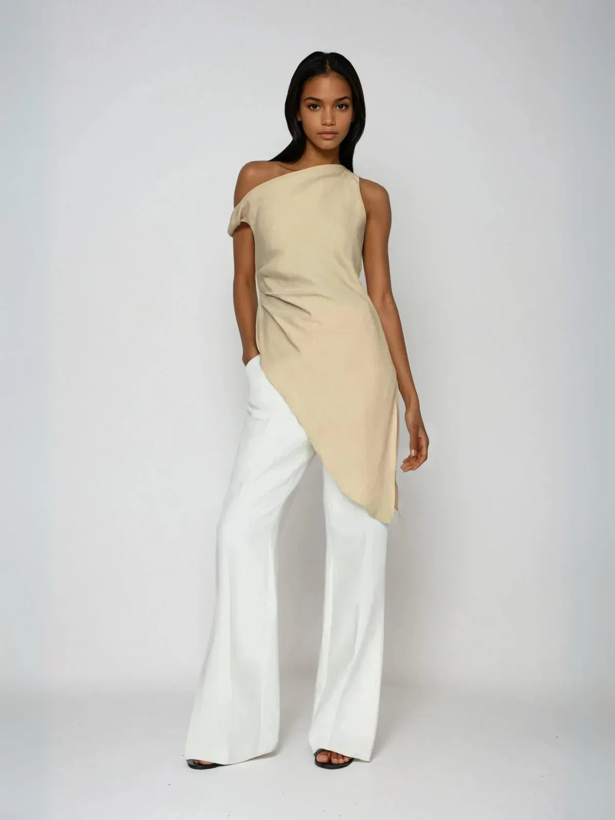 Minimal Grace Asymmetrical Blouse - LA FEMME WANDERER