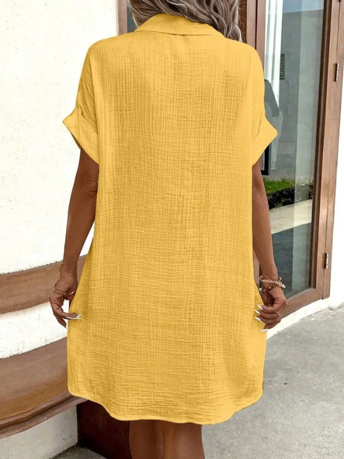 Linen Casual Dress - LA FEMME WANDERER