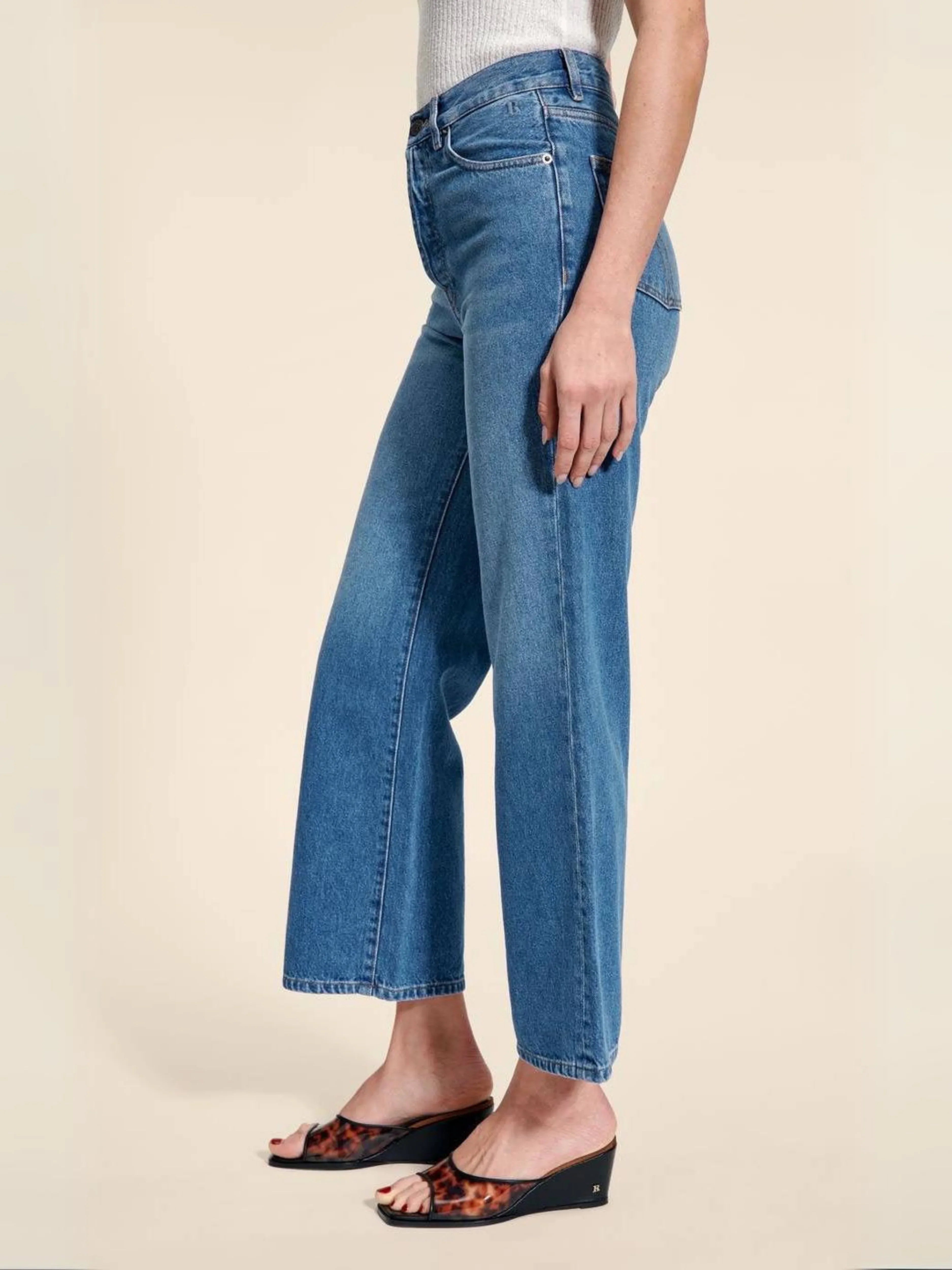 Loose High Waist Straight Leg Jeans - LA FEMME WANDERER
