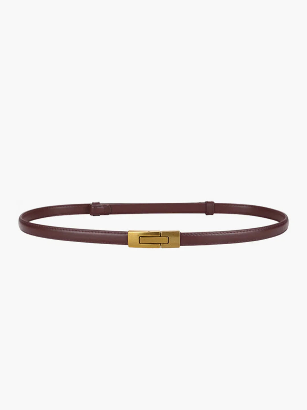 Leather Vintage Magnet Closure Slim Belt - LA FEMME WANDERER