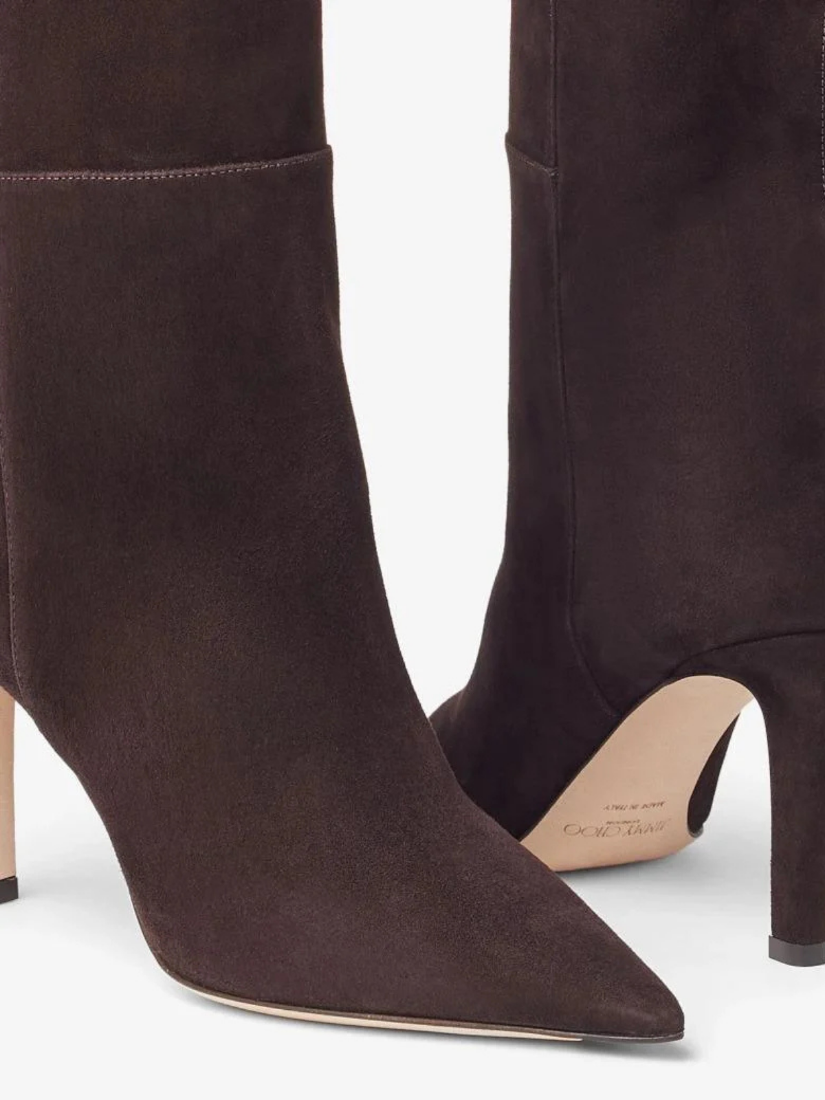 Botas de tacón de aguja con punta puntiaguda estilo europeo pasarela moda