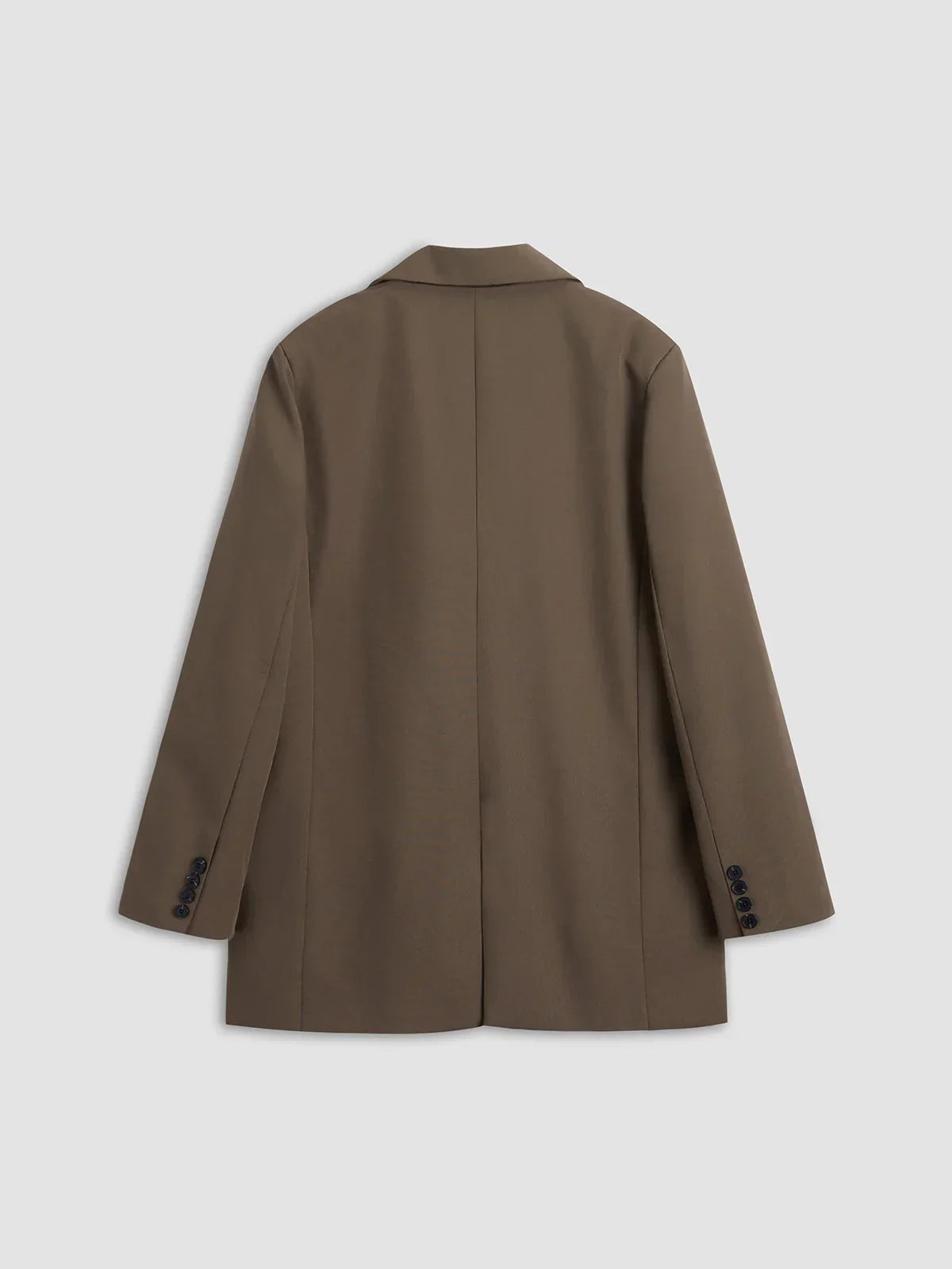 Solid Single Breasted Oversized Blazer - LA FEMME WANDERER