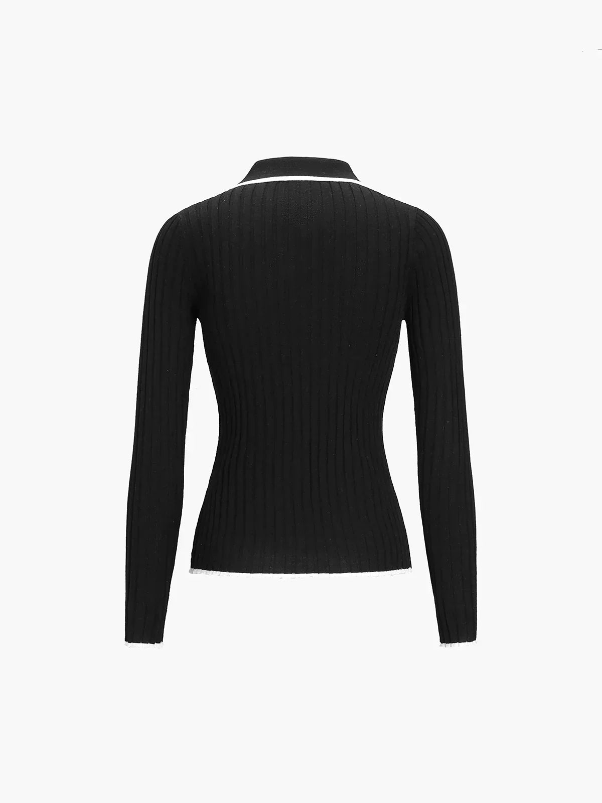 Oldmoney Aesthetics Polo Knit Top - LA FEMME WANDERER