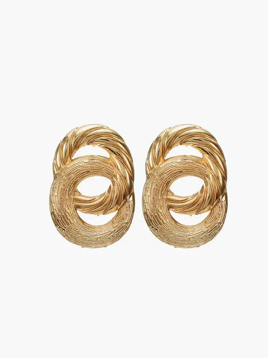 Cross Circular Drop Earrings - LA FEMME WANDERER