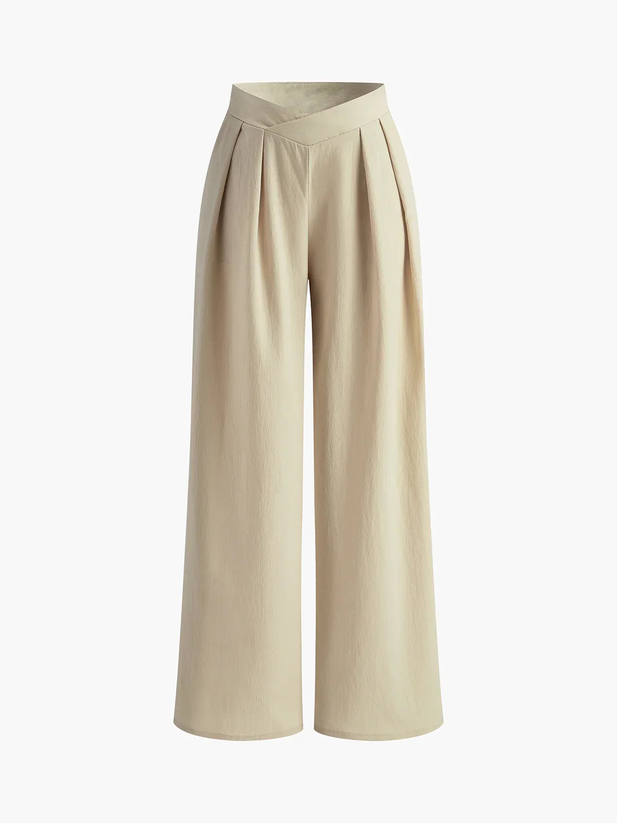 Casual Pleated Wide Leg Pants - LA FEMME WANDERER
