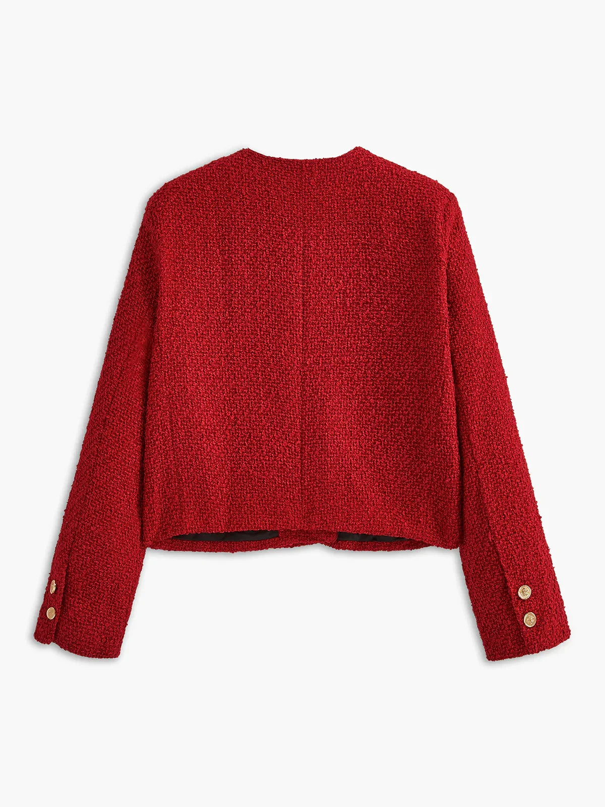 Elegant Button Tweed Jacket - LA FEMME WANDERER