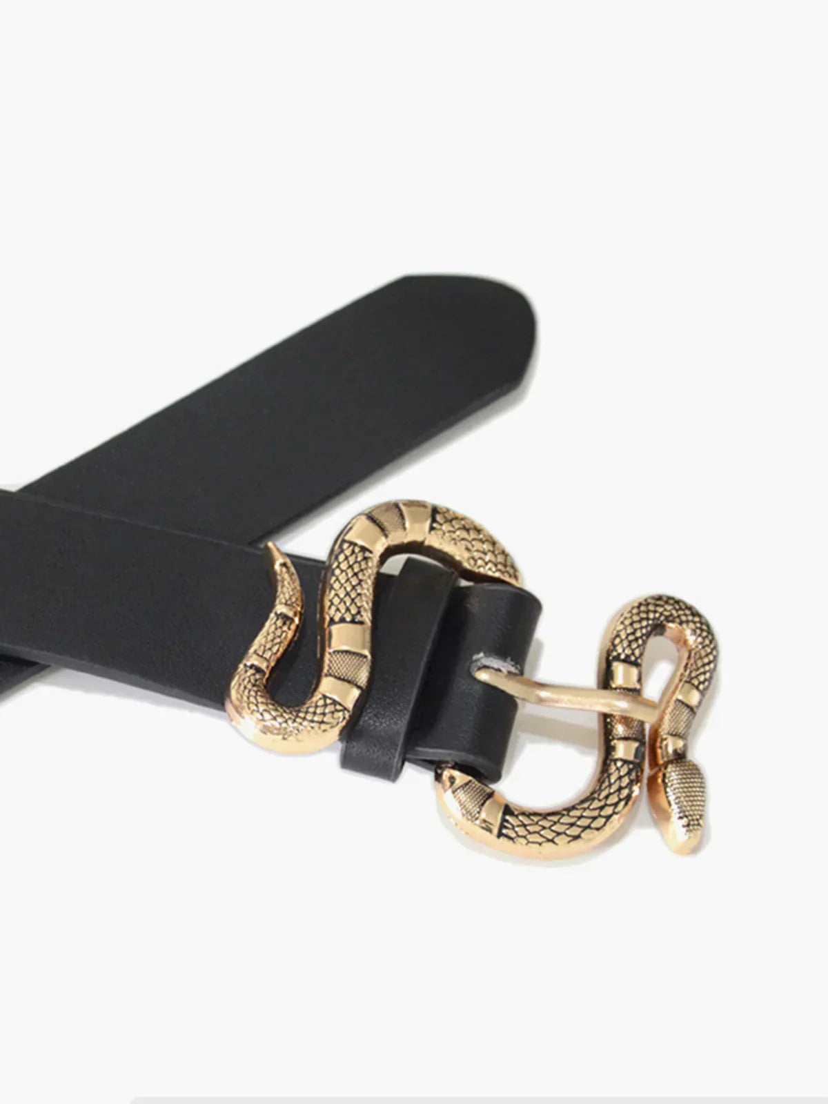 All-Match Snake Buckle Leather Belt - LA FEMME WANDERER