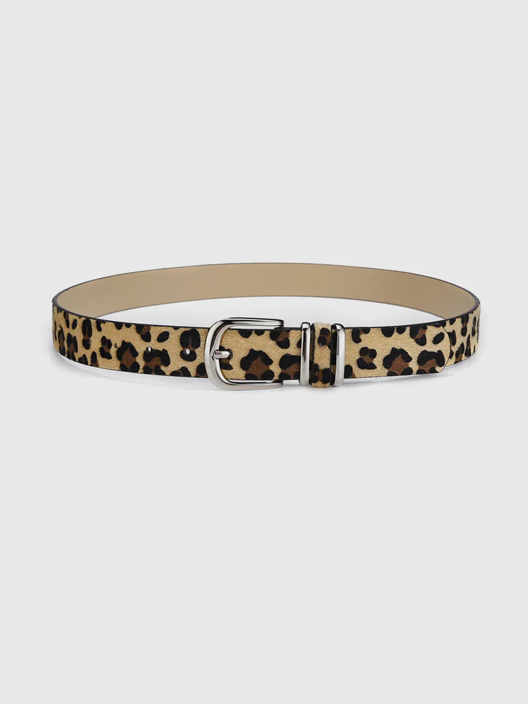 Vintage Style Leopard Printed Buckle Belt - LA FEMME WANDERER