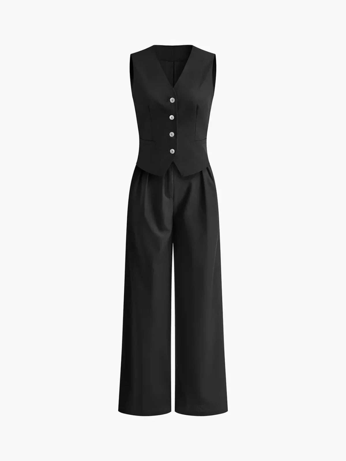 Always Chic Cotton & Linen Pants Matching Set - LA FEMME WANDERER