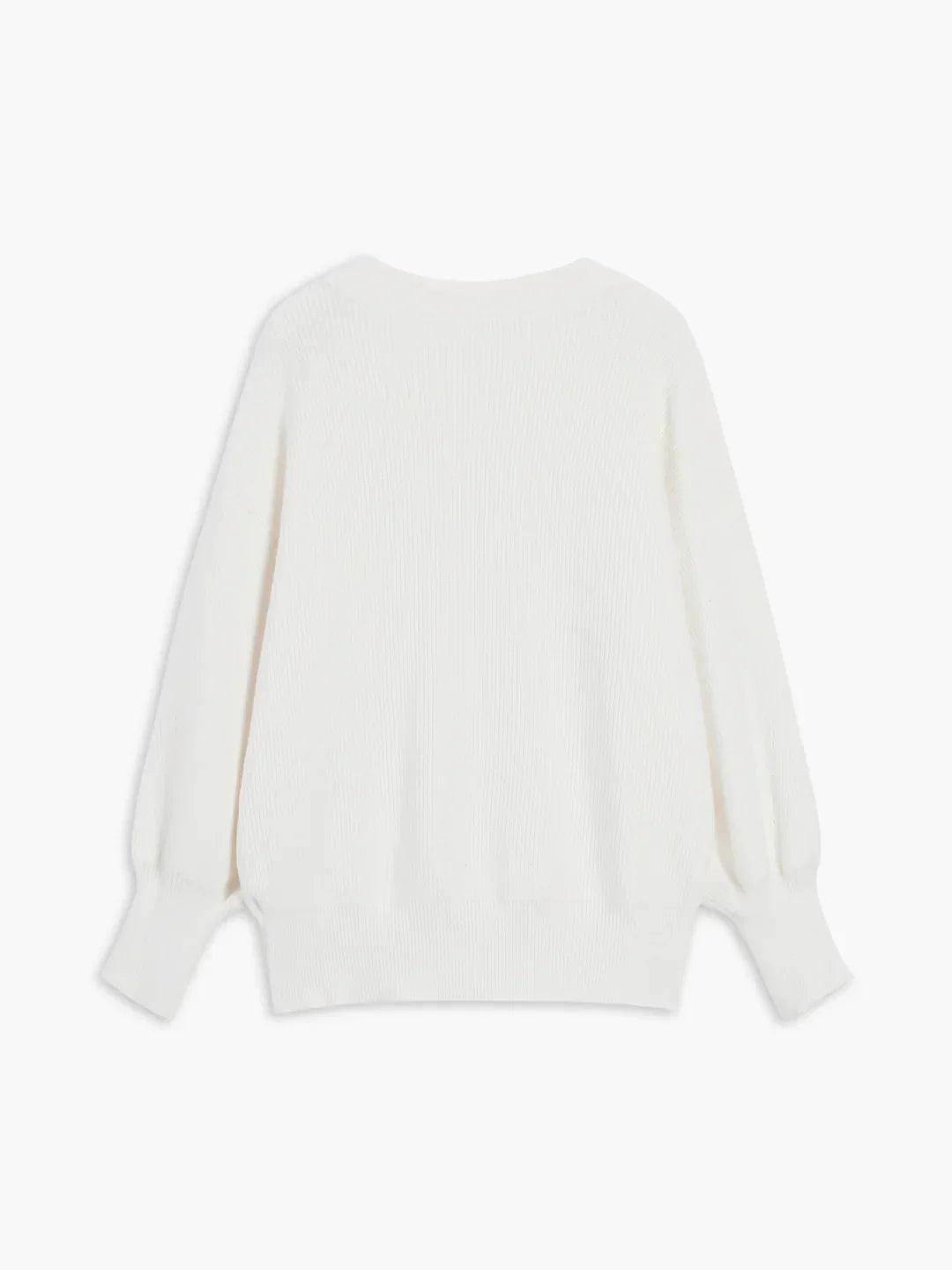 Solid Color Long-sleeved Pearl Oversized Cardigan - LA FEMME WANDERER