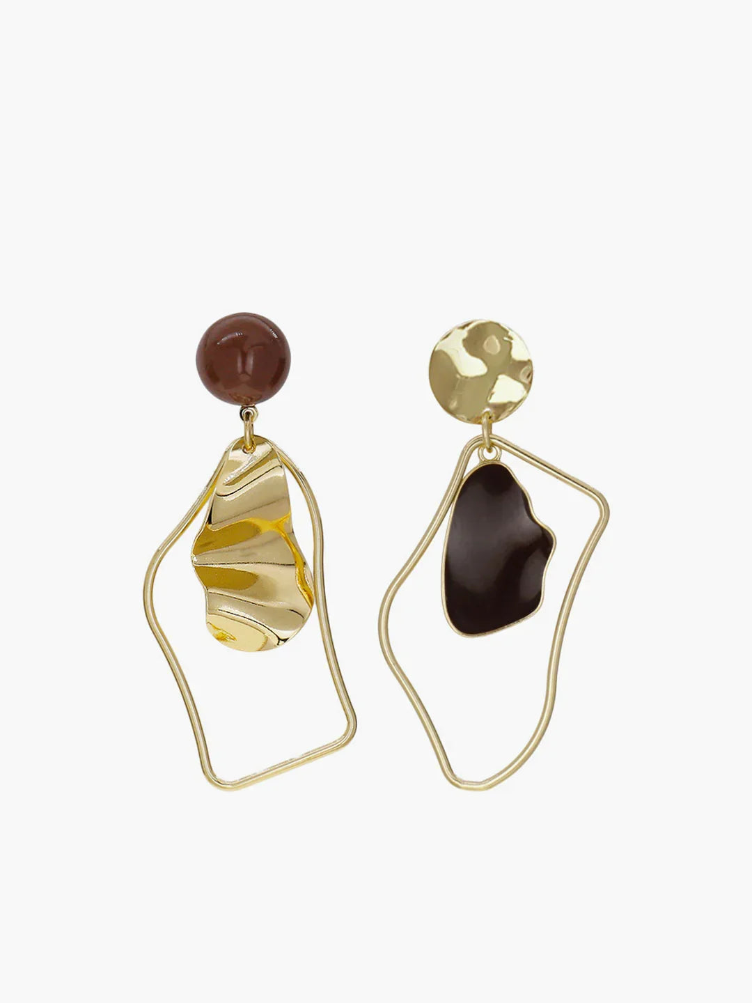 Retro Fashion Irregular Stud Drop Earrings - LA FEMME WANDERER