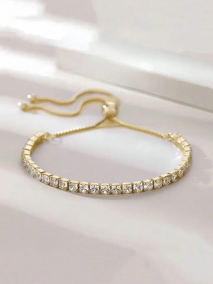 Minimalist Rhinestone Adjustable Bracelet - LA FEMME WANDERER