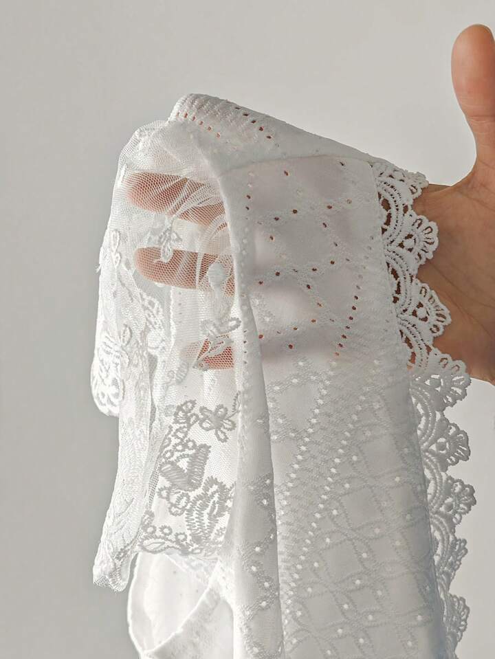 Romantic Short Sleeve Top with Feminine Embroidered Accents