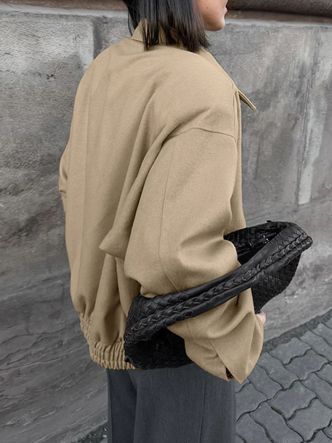 Leisure Plain Zip Polo Jacket - LA FEMME WANDERER