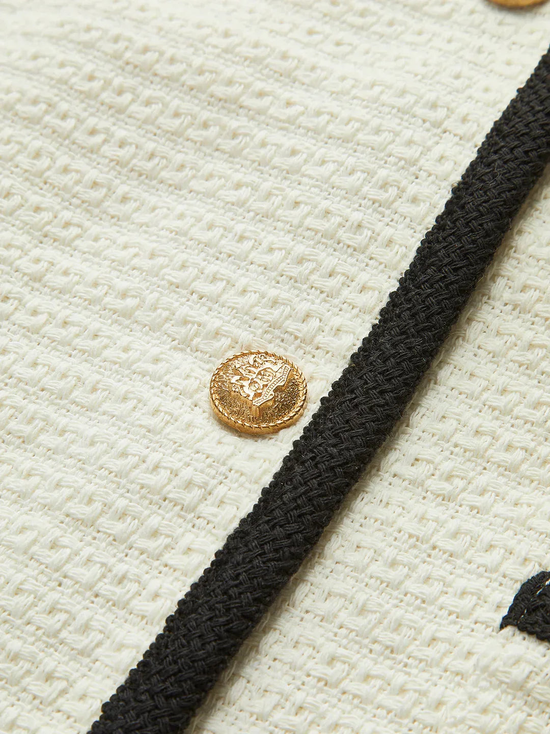 Elegant Contrast Binding Pockets Cardigan - LA FEMME WANDERER