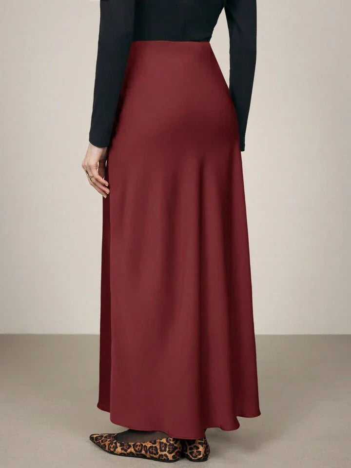 Minimalist Satin Slip Skirt - LA FEMME WANDERER