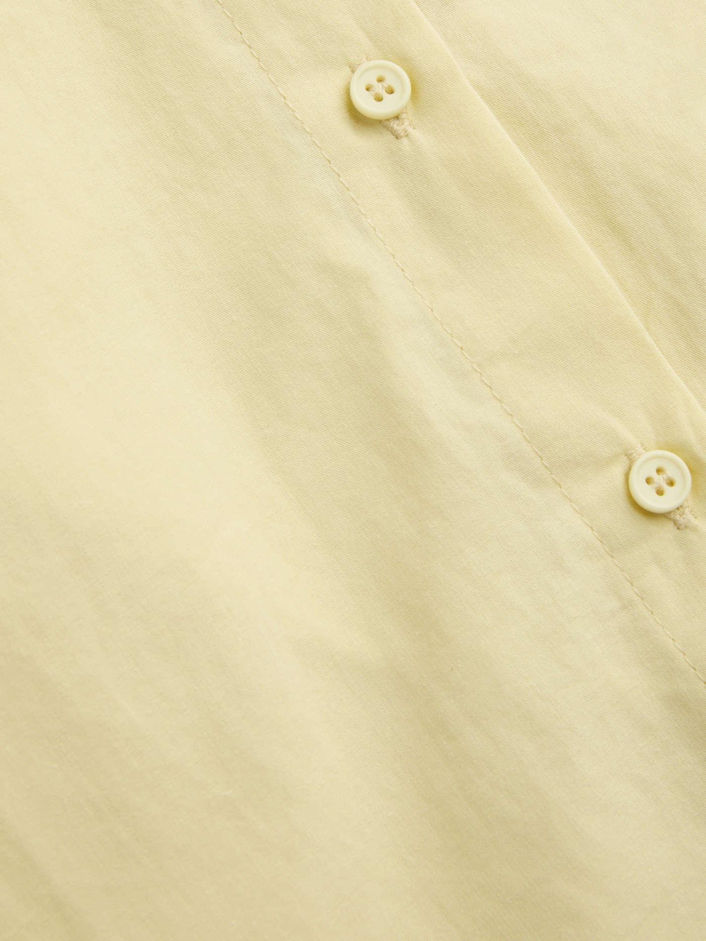 Cotton Collar Solid Long Sleeve Shirt - LA FEMME WANDERER