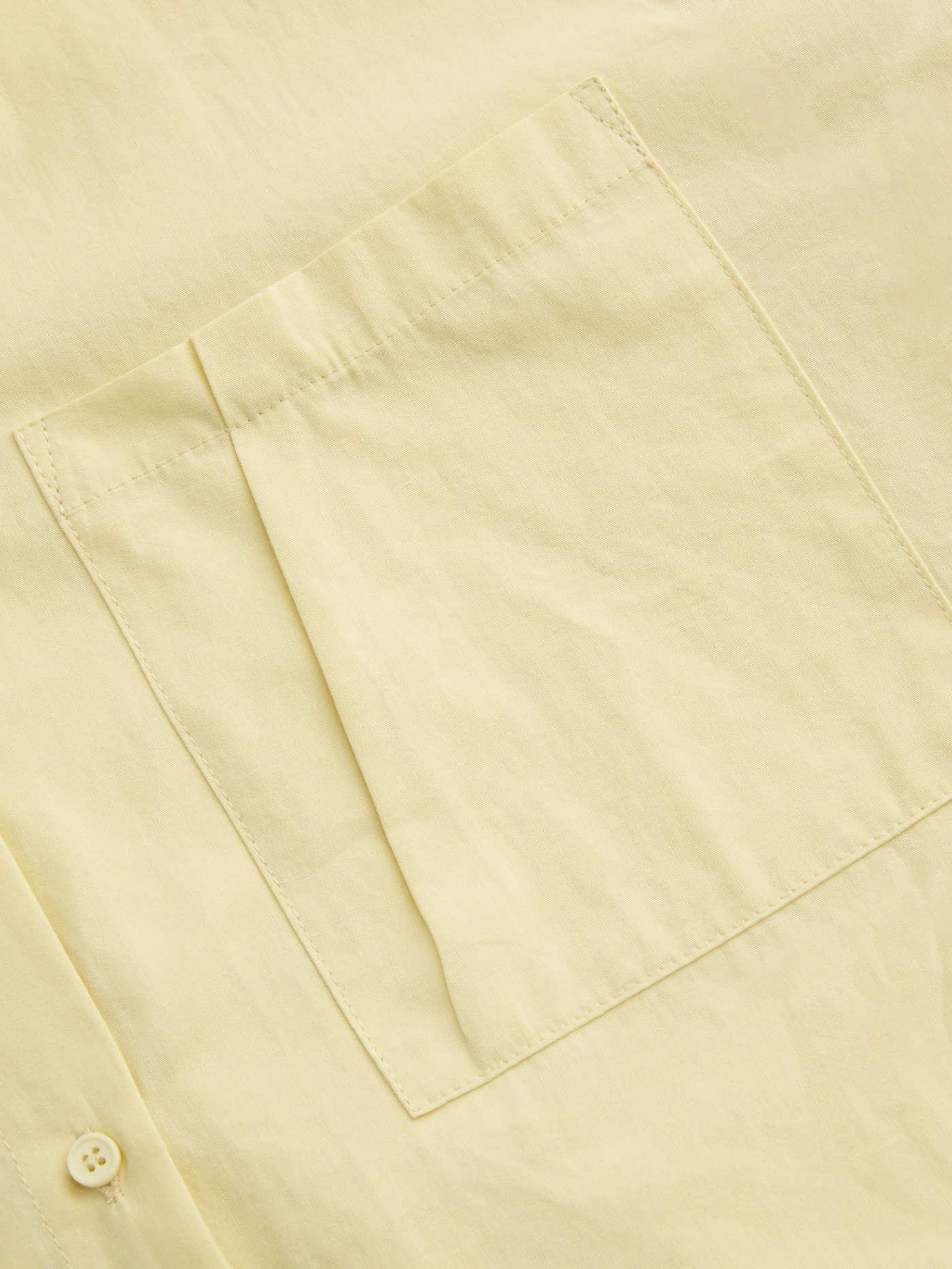 Cotton Collar Solid Long Sleeve Shirt - LA FEMME WANDERER