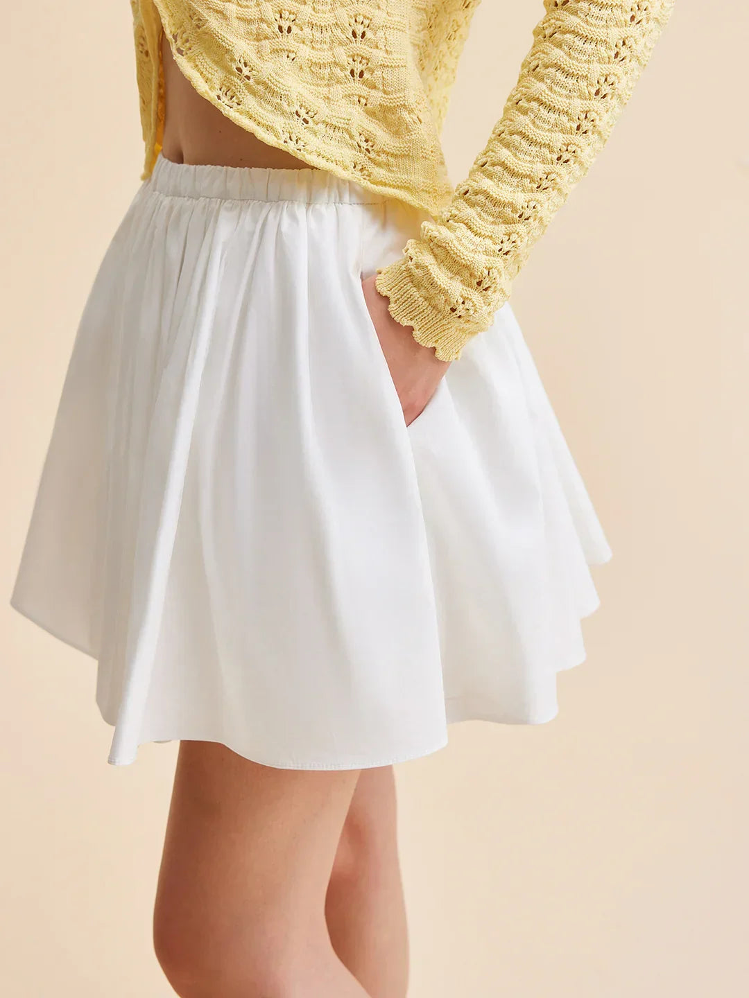 Effortless Chic Cotton Pleated Skirt - LA FEMME WANDERER