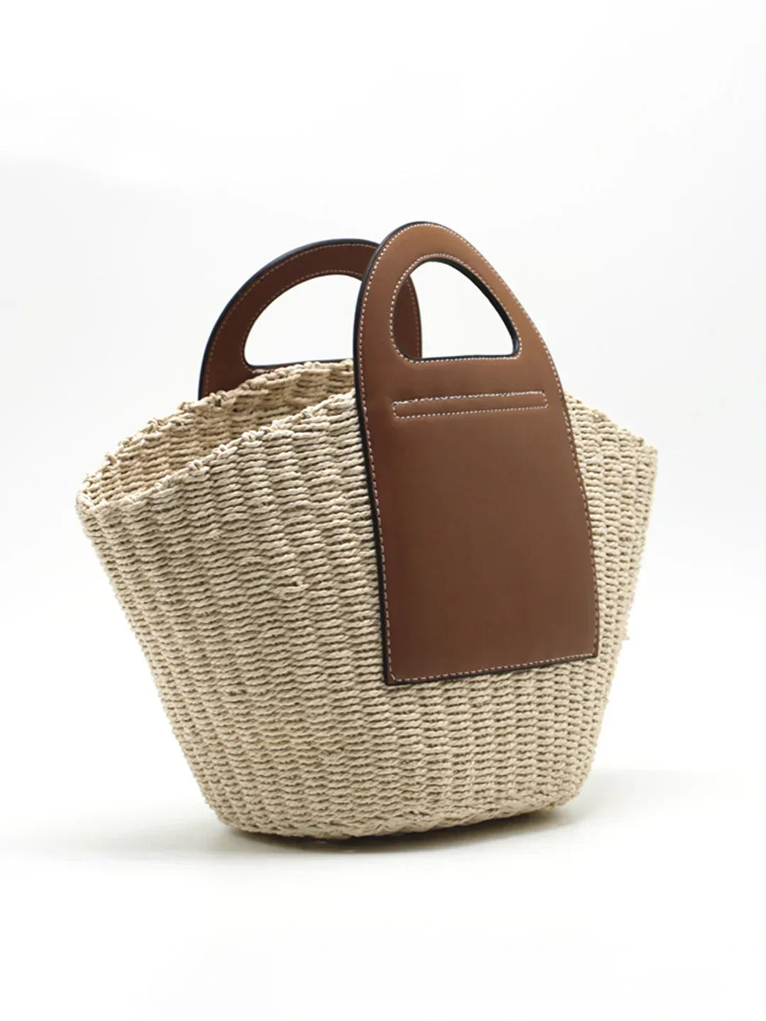 Two Tone Straw Bag - LA FEMME WANDERER