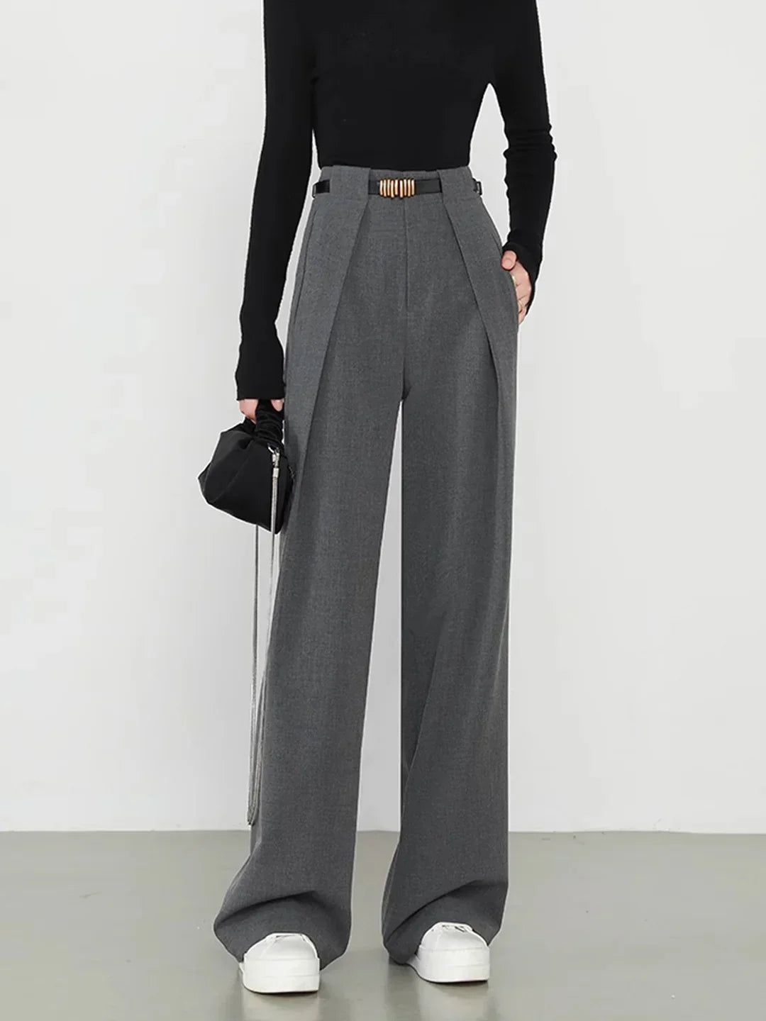 Women's Polyester Idle Style High-grade Suit Pants - LA FEMME WANDERER