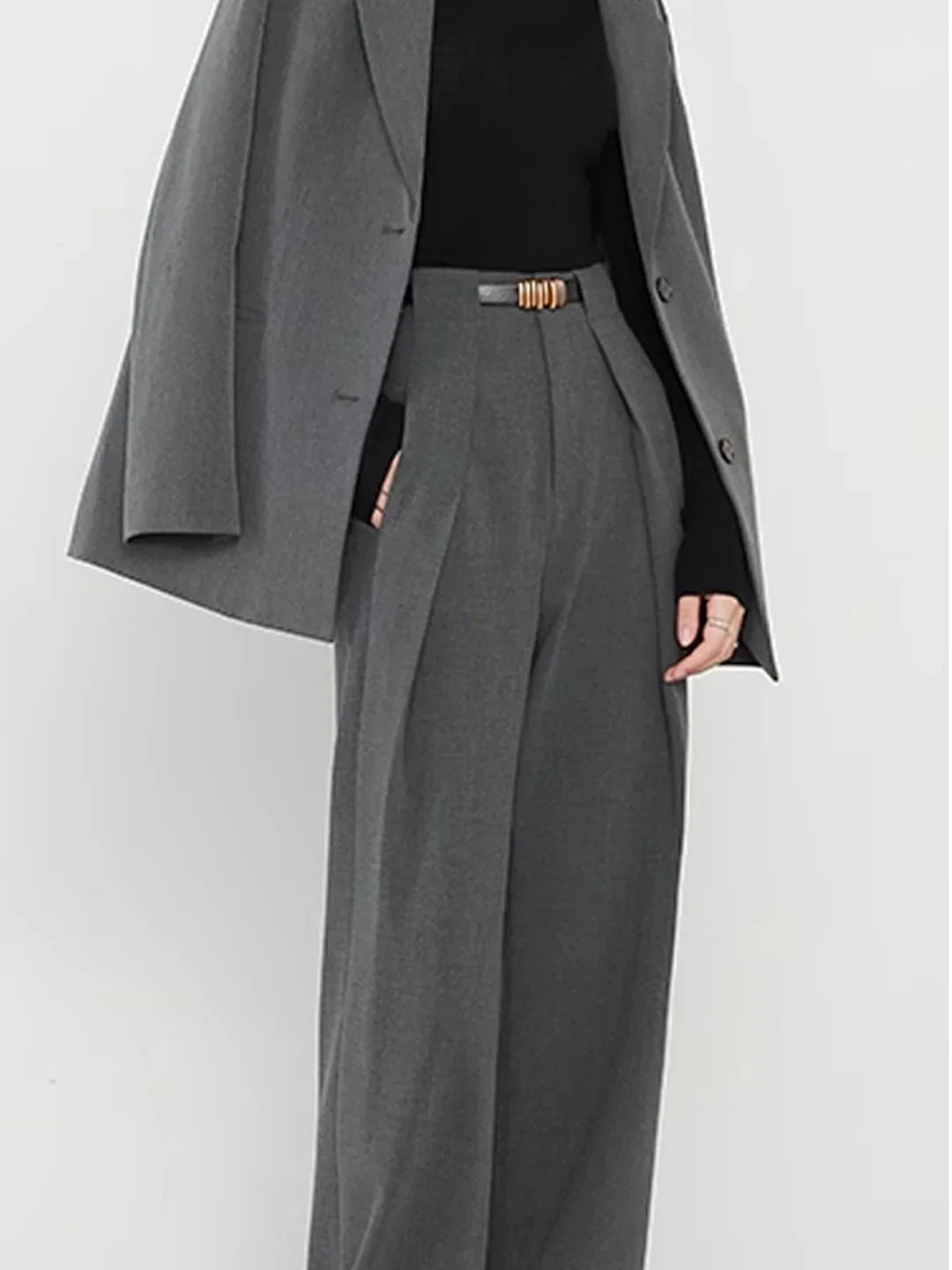 Women's Polyester Idle Style High-grade Suit Pants - LA FEMME WANDERER