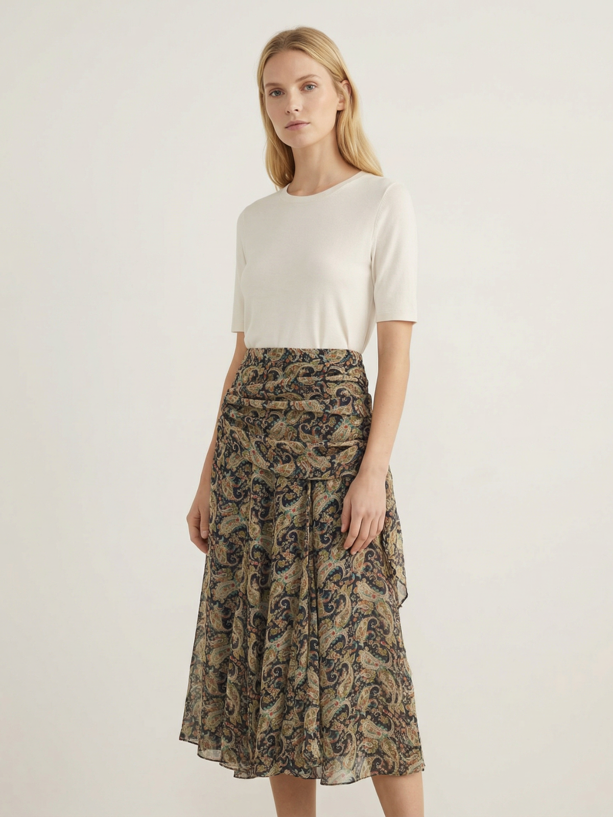 Floral Slim High Waist Mini Skirt
