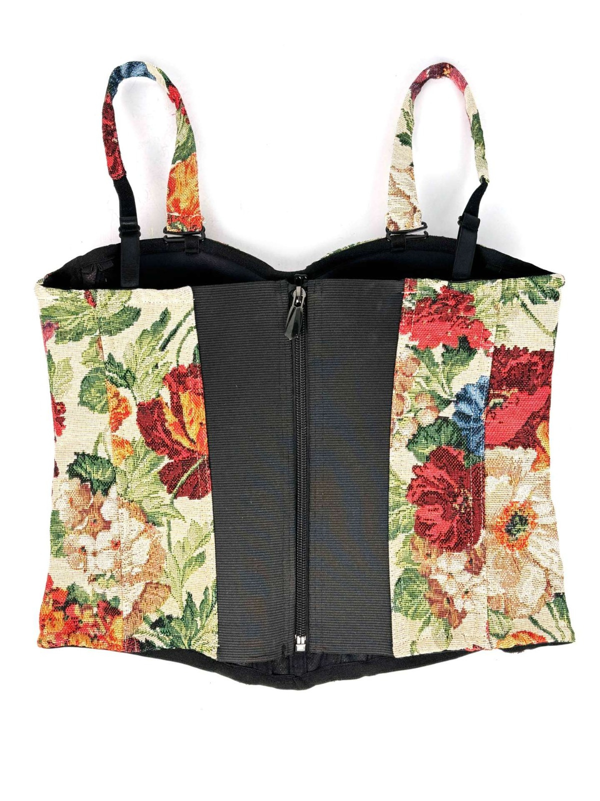 Corsé con estampado floral retro