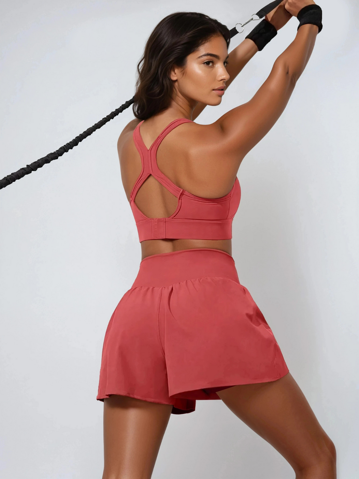 Pantalones cortos para correr resistentes al sudor, cintura media, bolsillos, secado rápido