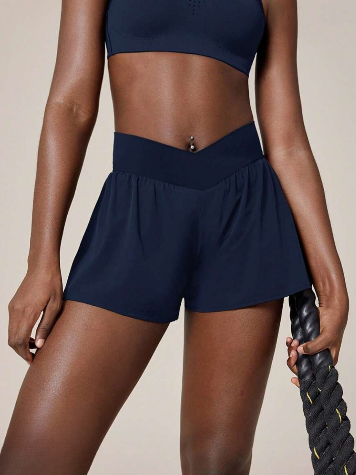 Pantalones cortos para correr resistentes al sudor, cintura media, bolsillos, secado rápido