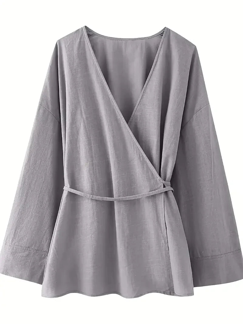 Kimono elegante de doble botonadura
