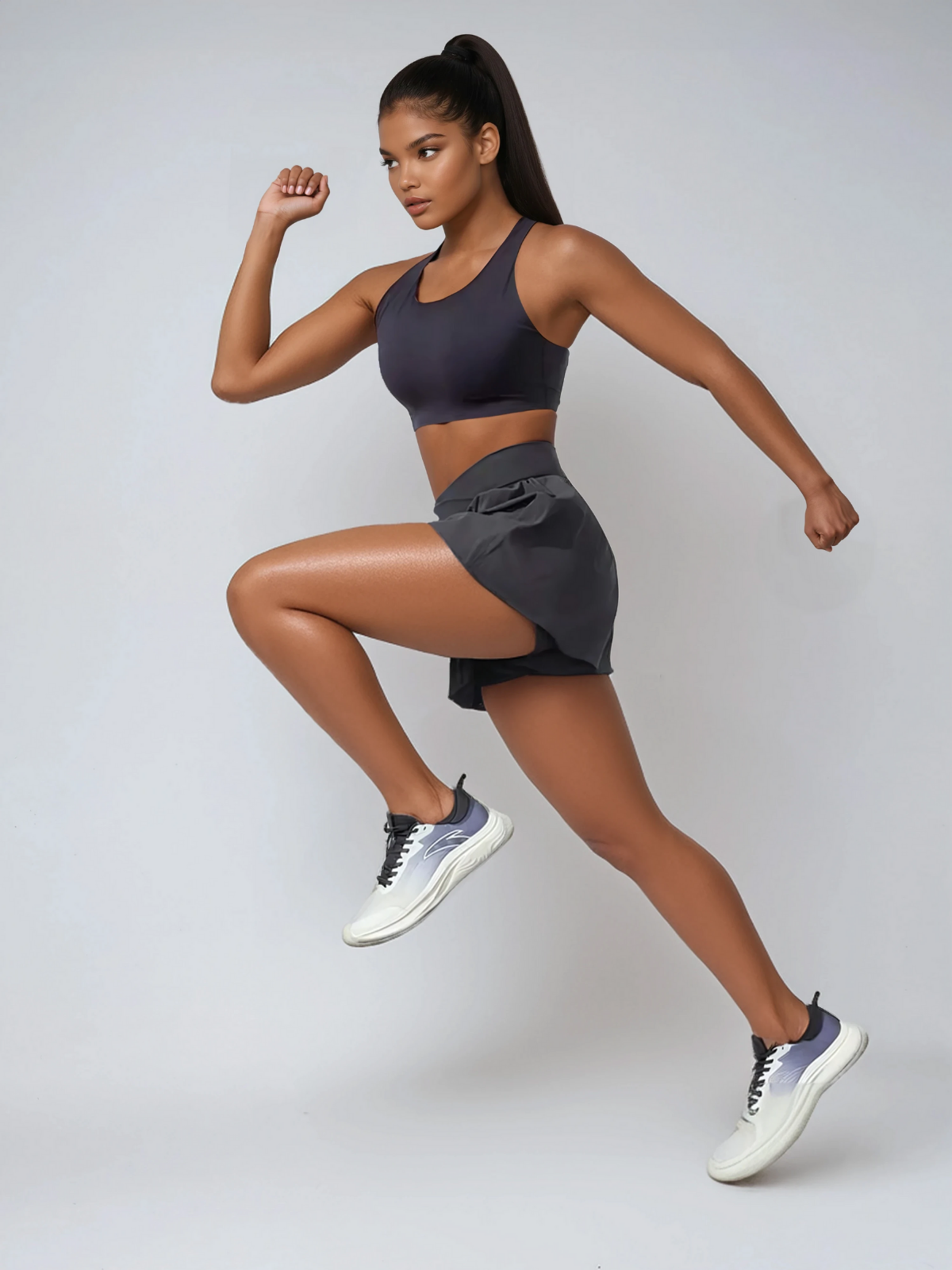 Pantalones cortos para correr resistentes al sudor, cintura media, bolsillos, secado rápido