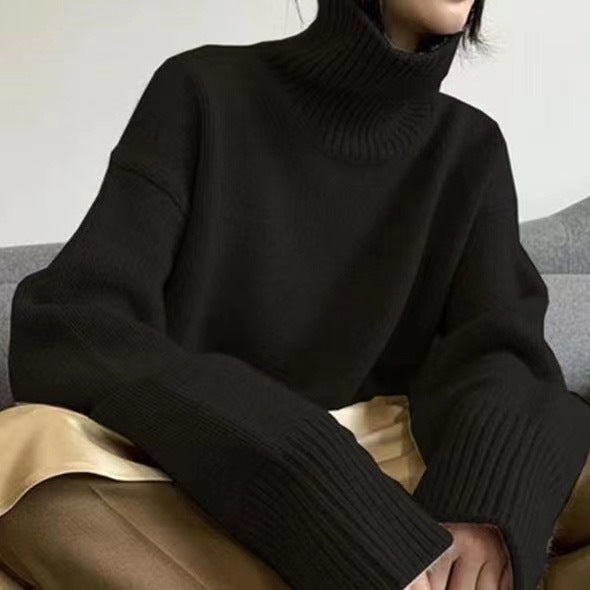 Highneck Knit Pullover