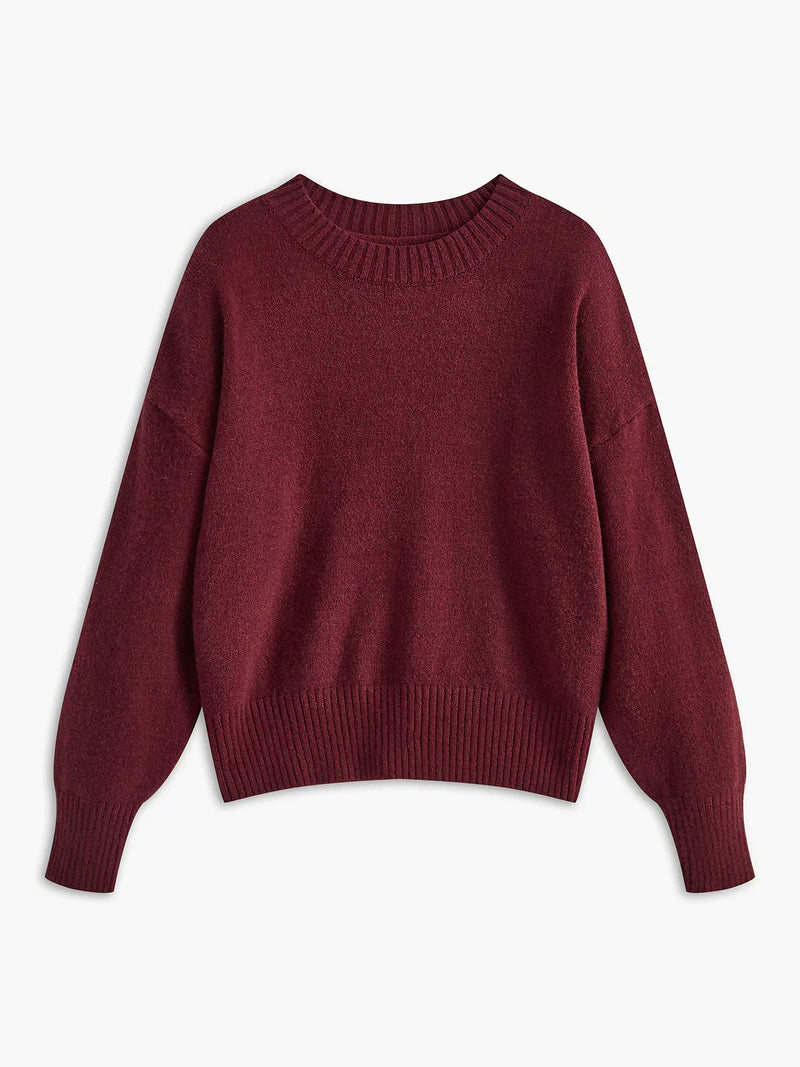 Plain Jersey Burgundy Sweater