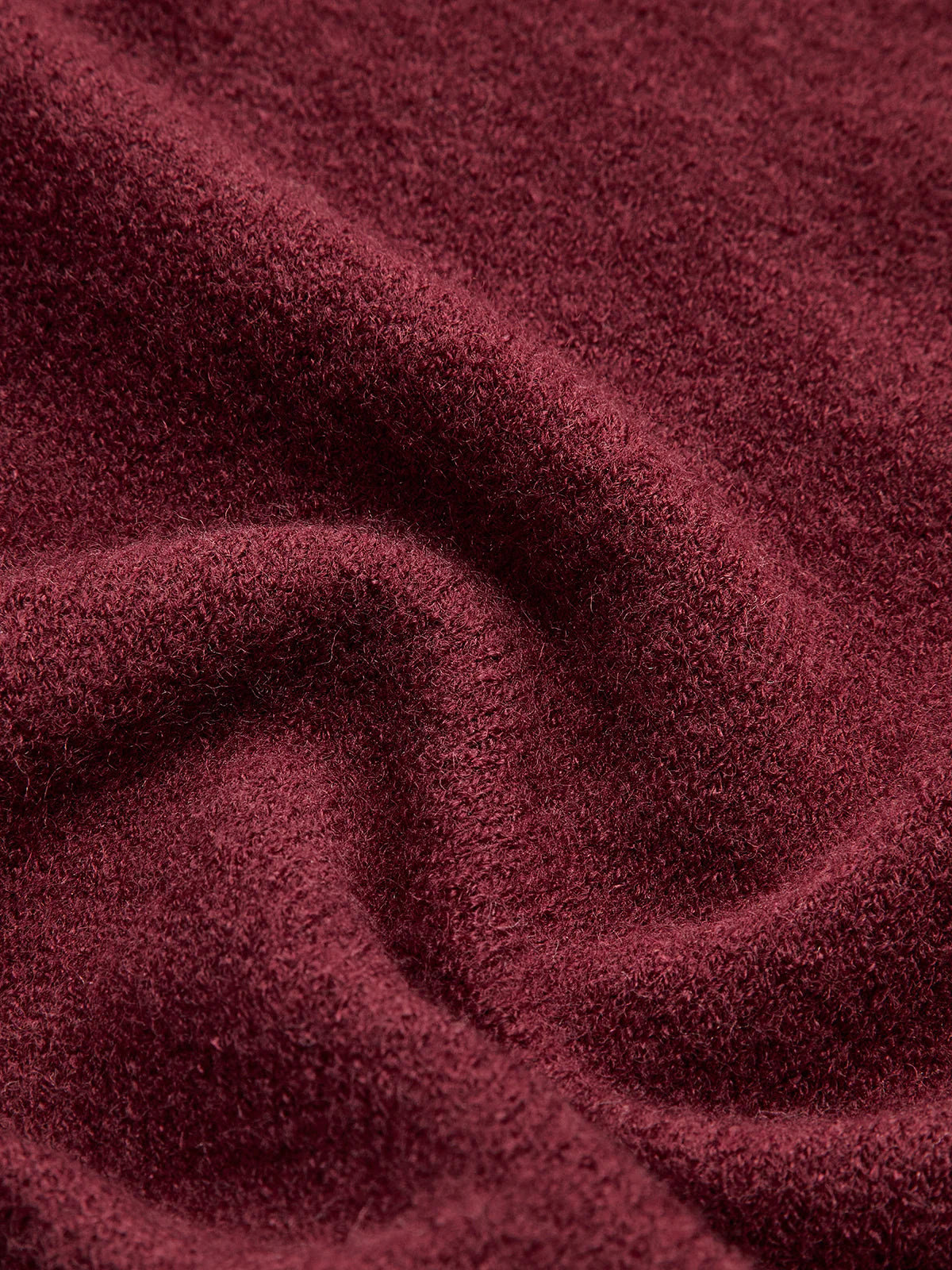 Plain Jersey Burgundy Sweater - LA FEMME WANDERER