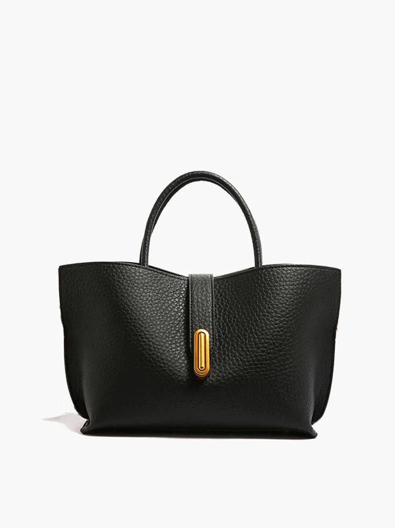 All-match Top Handle Textured Shoulder Bag