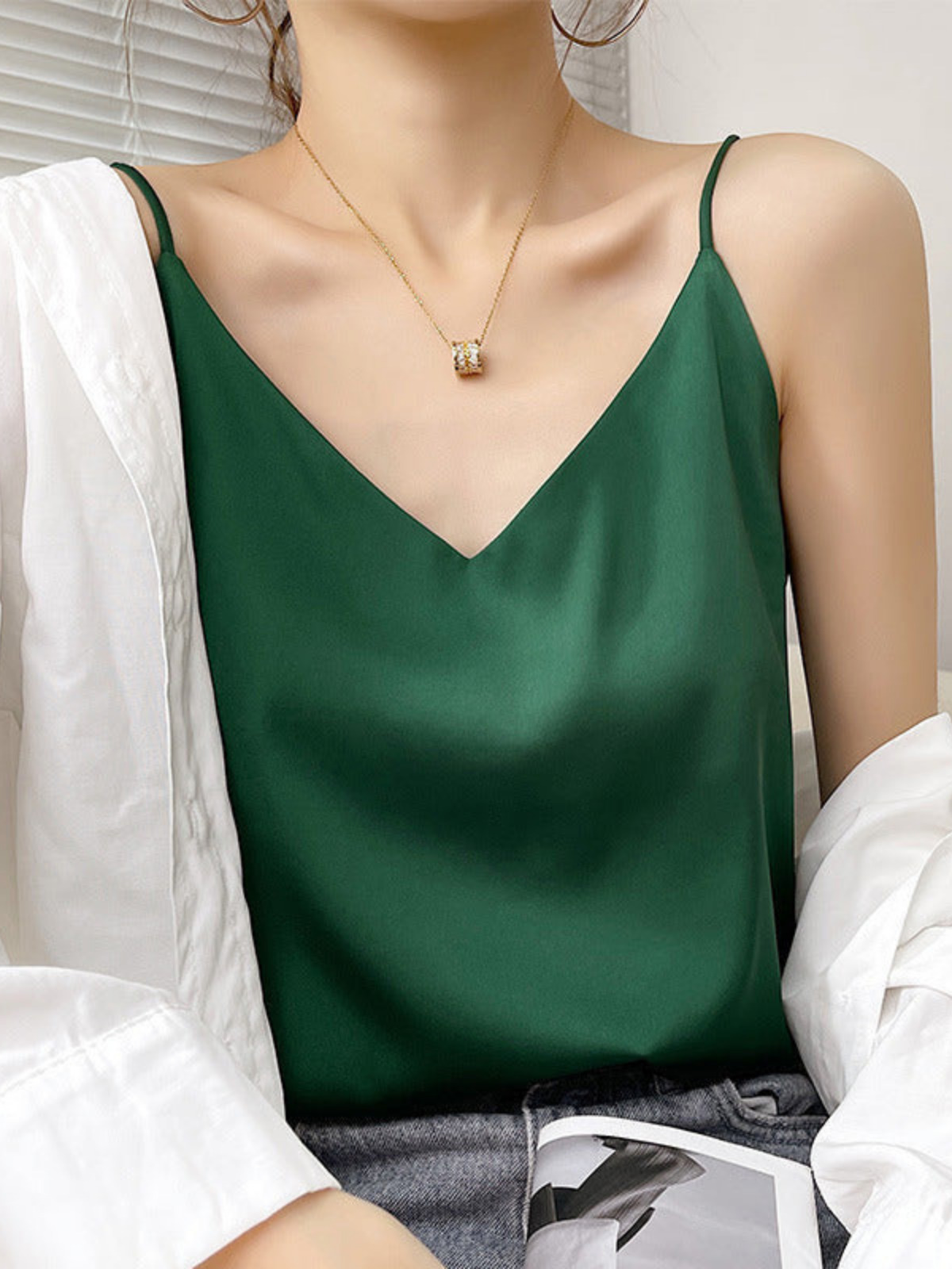 Satin Bottoming Top - LA FEMME WANDERER
