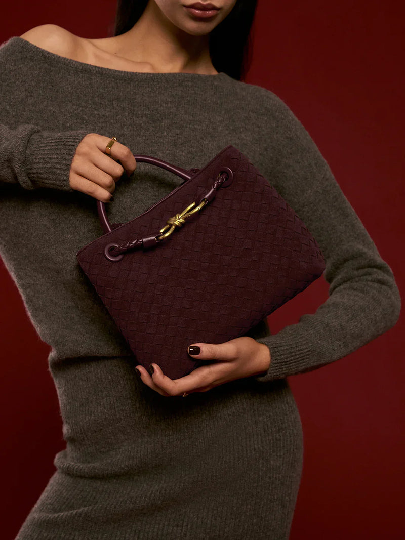 Bolso tote tejido de ante Always Chic