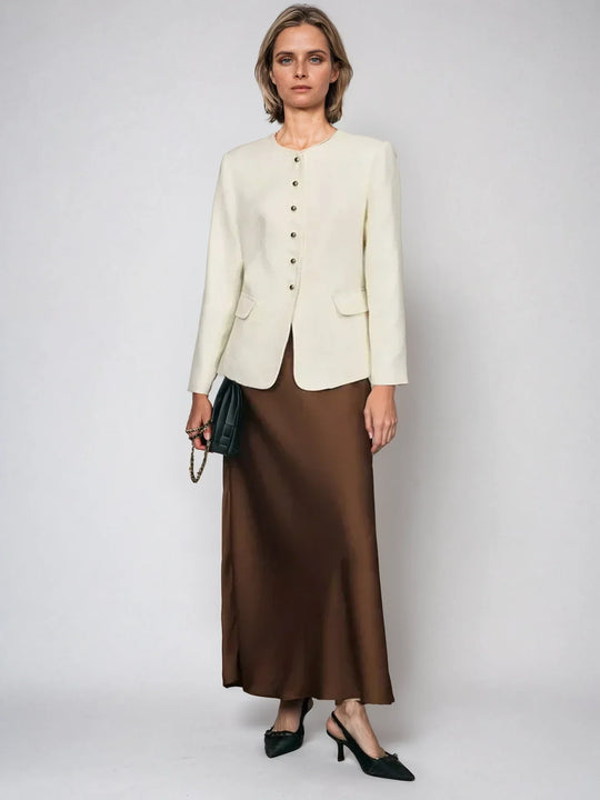 Falda lencero de satén minimalista