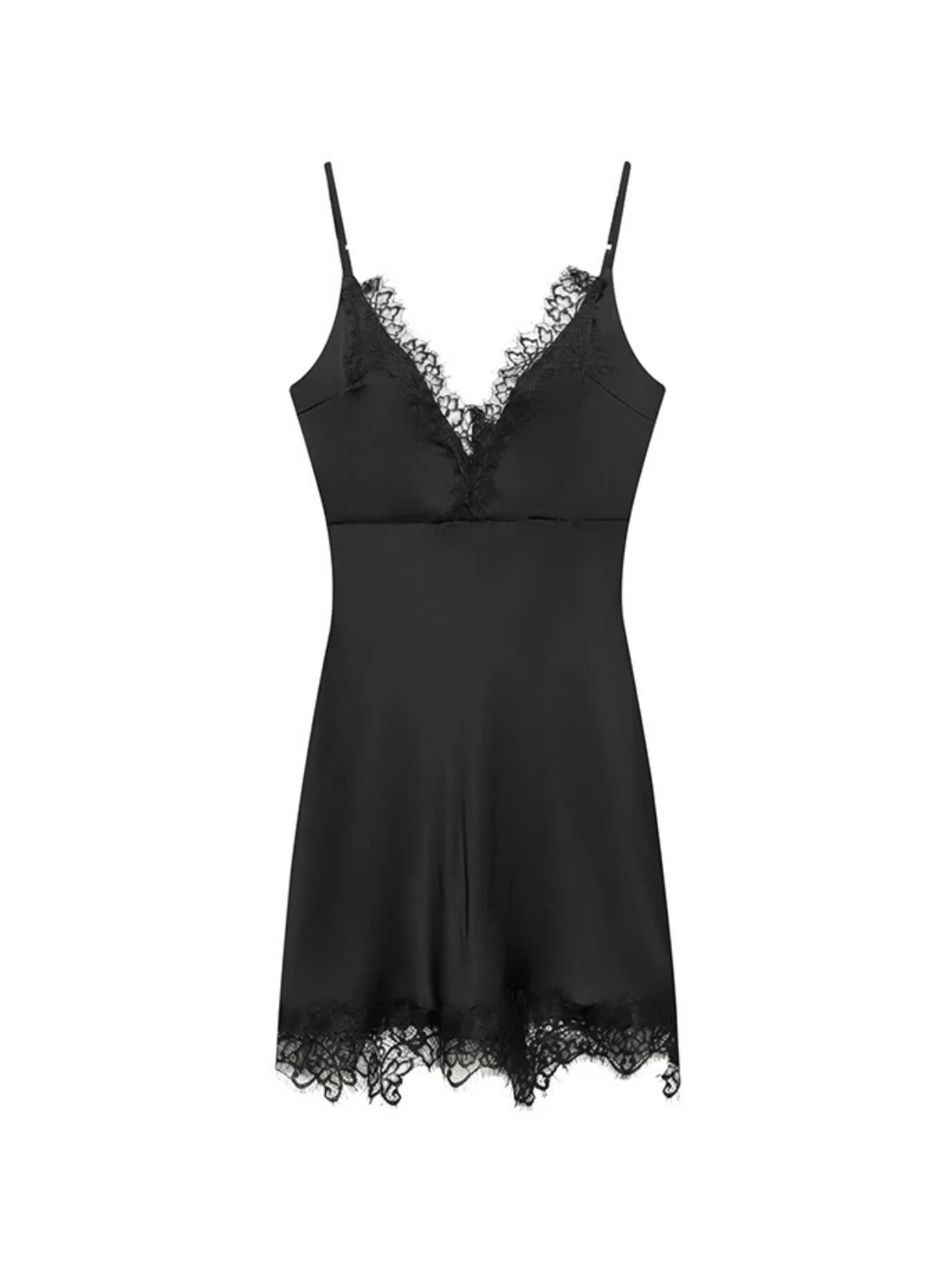 Lace Patchwork V Neck Sling Dress