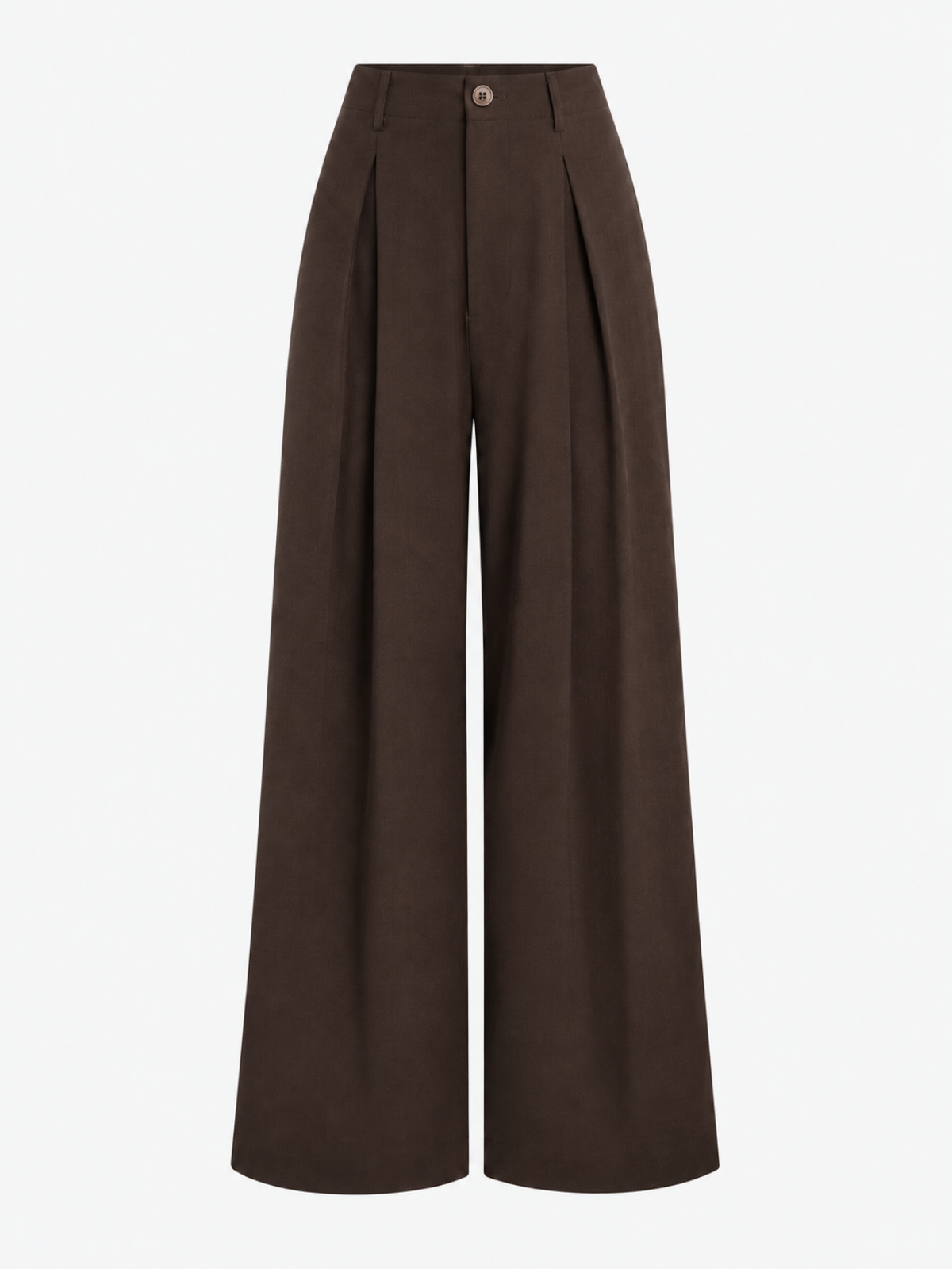 High-Waisted Pleated Wide-Leg Trousers